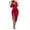 Red, variant on Sequin Slit Maxi Dress, Solid Color Sparkly Bodycon Long Dress with High Slit, Glamorous Gown for New Year's Eve, Prom & Gala Red XL