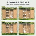 thumbnail image 6 of Aiho 55” Wide Outdoor Storage Shed with Lockable Double Doors - Weather-Resistant Garden Shed for Patio, Backyard & Lawn, Natural, 6 of 9
