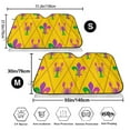 thumbnail image 3 of Kdxio Mardi Gras Crayfish and Fleur de lis Print Windshield Sun Shade,UV Rays and Sun Heat Protection,Sunshade for Car Windshield,Car Shade Front Windshield - Medium, 3 of 6