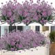 thumbnail image 1 of 8 paquetes de flores artificiales para exteriores, arbustos, plantas resistentes a los rayos UV, vegetación de plástico sintético (hy), 1 of 4
