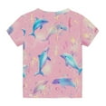 thumbnail image 7 of Spazoro Toddler Girls T-shirts, Casual Summer Printed Crewneck Short Sleeve Tops Tee Pink Size 9 T, 7 of 7