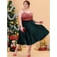 thumbnail image 3 of Plus Size Tops for Women Check Plaid Velvet Camisole Club Party Cami Top Red 3X, 3 of 5