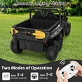 thumbnail image 3 of 24V Ride On Dump Truck, Ride On Car with Remote Control, Electric Dump Bed and Extra Shovel, Ride On Tractors Car with Music Player, Key Start for Safety, Gift for Kids,Black, 3 of 8