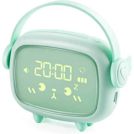 Kids Alarm Clock Wake Up Light Led Creative Cute With Bedside Lamp 2 Alarms Snooze Green Canada Kids Alarm Clock Wake Up, Creative Alarm Clock