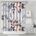 thumbnail image 2 of Spring Bee and Tropical Floral Shower Curtain 72x84, Colorful Nature Pattern, 2 of 5