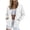White, variant on Women's Casual Bomber Jacket Lightweight Long Sleeve Zip Up Coat Trendy Work Clothes with Pockets White