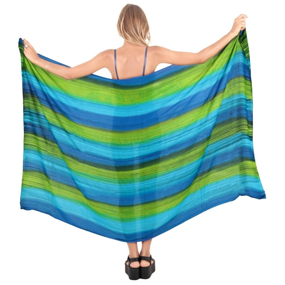 HAPPY BAY Women's Beachwear Sarong Bikini Skirt Swim Cover up Swimwear Bathing suit Summer Wraps Swimsuit Beach Wrap Coverups for Women One Size Royal, Stripes