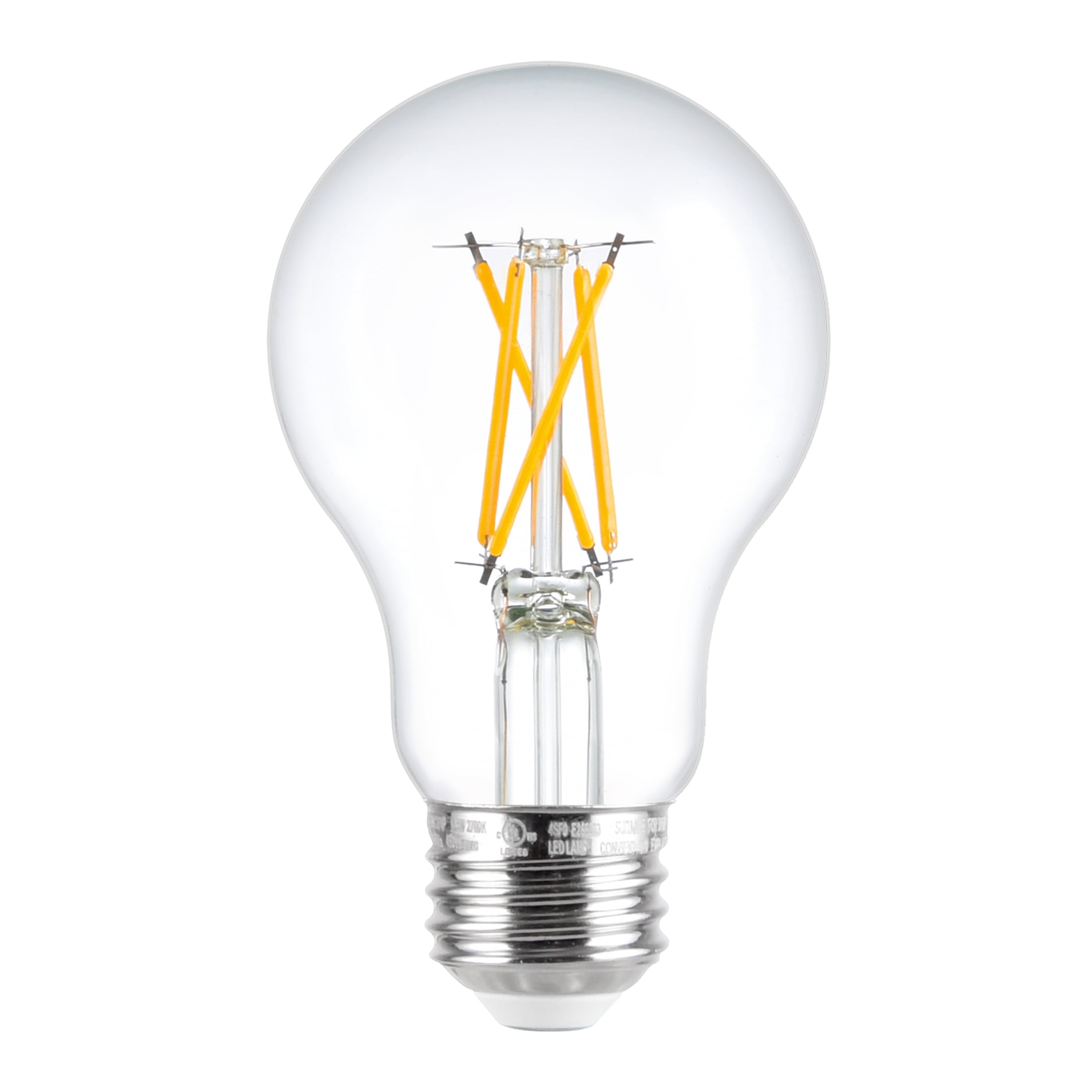 Better Homes & Gardens A15 LED Light Bulbs, E26 Medium Base, 40W Equivalent, Clear Glass, Soft White 2700K, Dimmable, 2-Pack