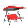 thumbnail image 3 of Ruroz Swing Canopy Cover Set, Waterproof Swing Cover Seat Top Cover Oxford Cloth Outdoor Rainproof Durable Anti Dust Protector,Red,78"x50", 3 of 4