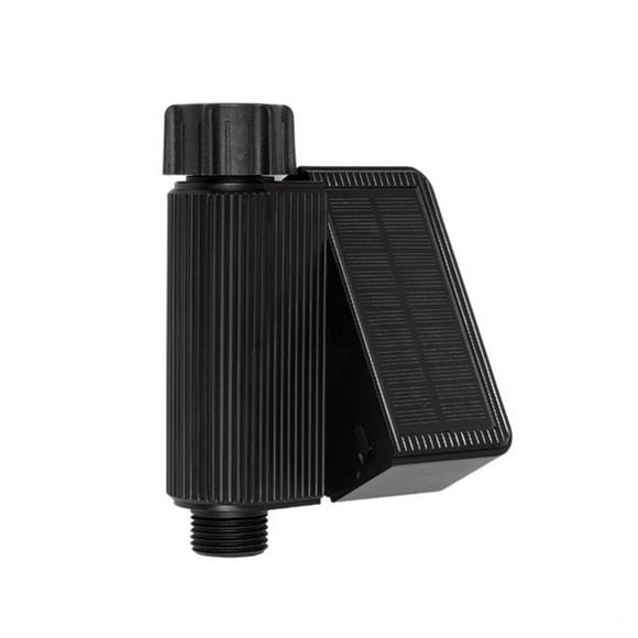 Válvula de Agua de Riego Temporizada WiFi para Hogar Inteligente Tuya IP65 A Prueba de Agua con Entrada de Latón, Irrigador con Energía Solar, Interfaz Estadounidense
