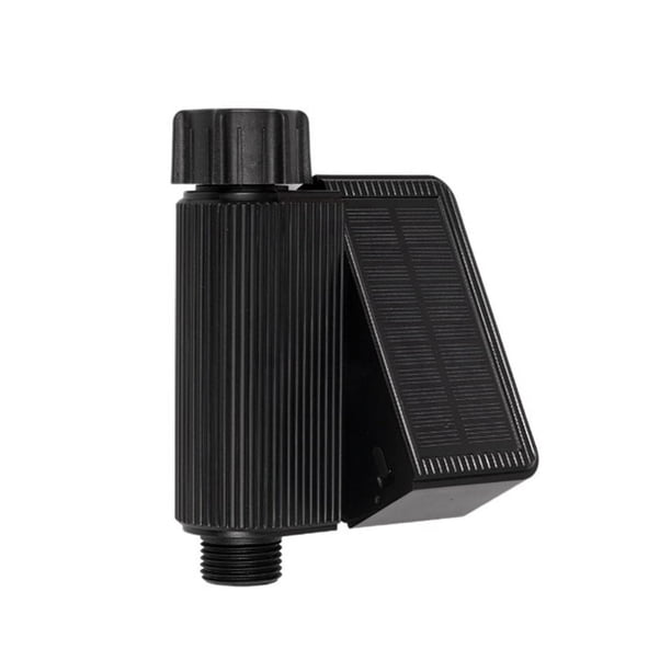 Válvula de Agua de Riego Temporizada WiFi para Hogar Inteligente Tuya IP65 A Prueba de Agua con Entrada de Latón, Irrigador con Energía Solar, Interfaz Estadounidense