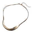 thumbnail image 1 of Collar minimalista con dijes para mujer, colección de accesorios de moda, gargantilla de cadena informal. Marrón, 1 of 9