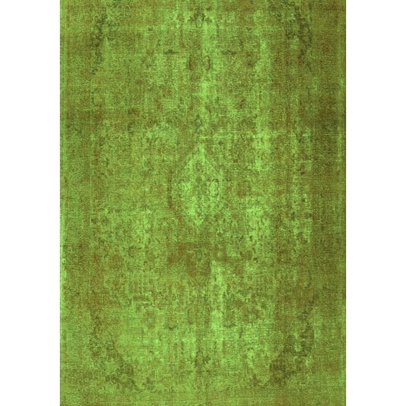 Ahgly Company Indoor Rectangle Persian Green Traditional Area Rugs, 5' x 7'