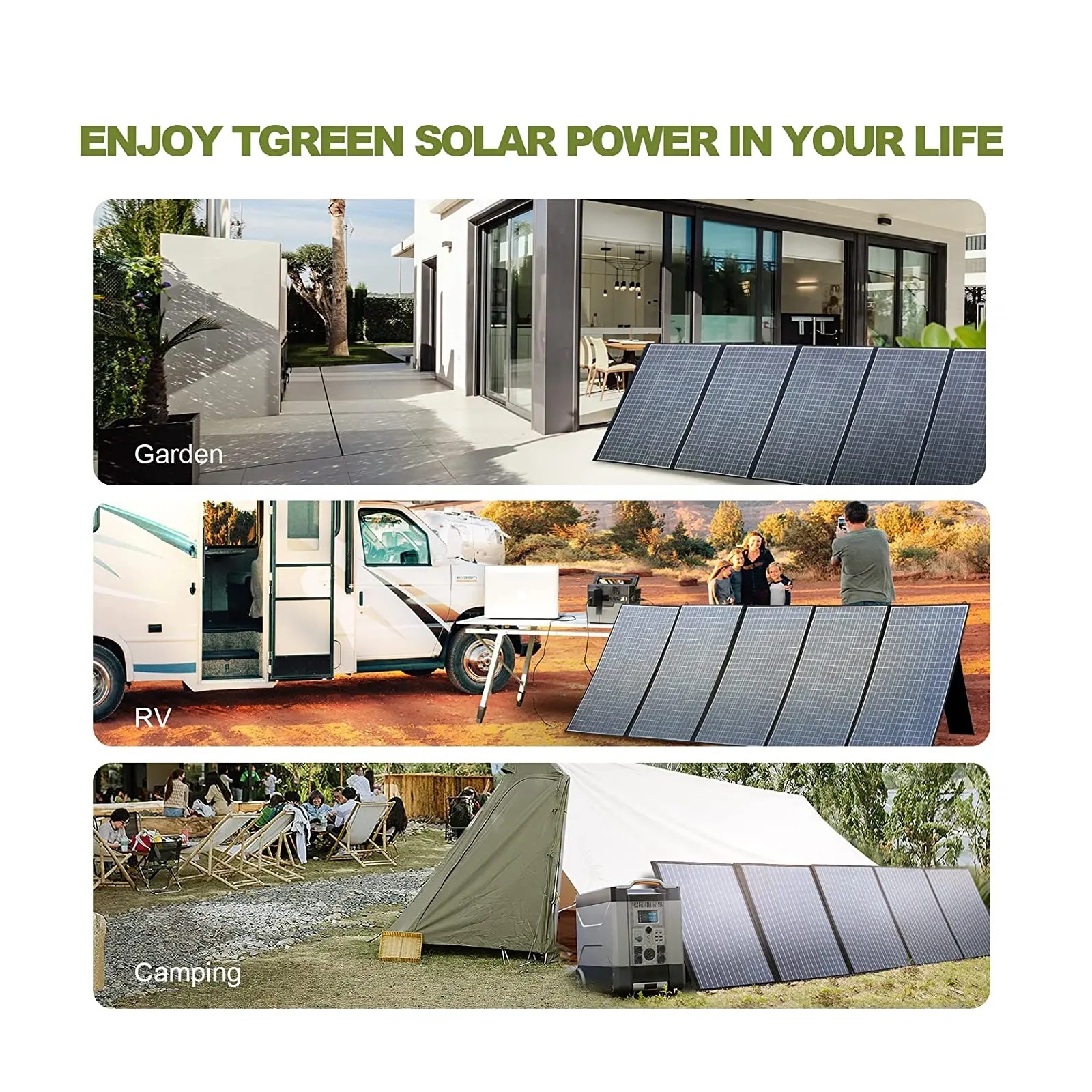 Single crystal solar panels Portable Foldable Waterproof Solar 400W / 200W / 140W / 100W / 60W Panels For Outdoor Camping RVS Outdoor solar panel
