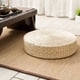 thumbnail image 3 of Nvzi Cojín de paja tejida redondo tipo puf, tatami, para silla, cojín para asiento de yoga, tapete de punto para suelo, decoración para jardín, comedor, hogar y exterior (40 cm x 6 cm), 3 of 5