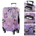 thumbnail image 5 of Purple Butterfly Pattern Luggage Cover Fashion Suitcase Cover Baggage Covers Fit 25-28 Inch Luggage (Go Travel), 5 of 5