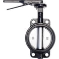 thumbnail image 1 of IrrigationKing RKLO6 Valve Papillon en Fonte, Style Levier, EPDM, Noir, 6 Pouces, 1 of 4
