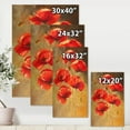 thumbnail image 4 of Designart ' Ancient Blooming Poppies II ' Traditional Canvas Wall Art Print, 4 of 4