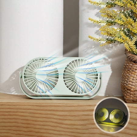 

Rkwlnn fan on sale Desktop Double-Headed Dual-Blade Aromatherapy Fan Usb Rechargeable Tabletop Fan With Aromatherapy Tablet In 3 Speeds