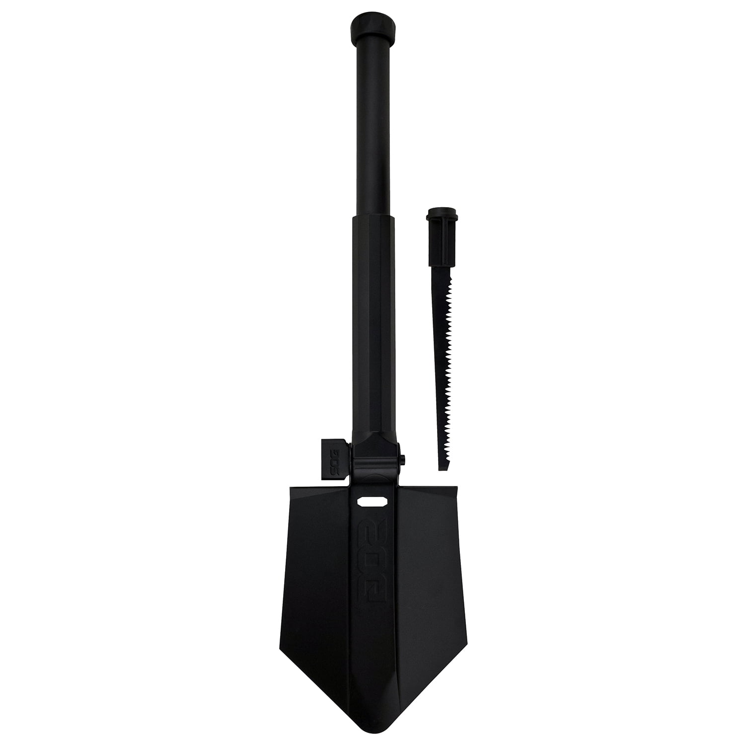SOG Elite Entrenching Tool F19-N, Folding Shovel, Built-in Wood Saw, GRN Handle, Nylon Carry ...