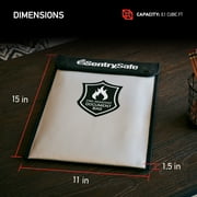 SentrySafe FBWLZ0 Fiberglass Fire Resistant Bag for Documents, 15.0 in x 11.0 in x 1.5 in