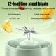 thumbnail image 5 of Exprimidor inalámbrico portátil | Extractor automático de jugos de frutas y verduras con vaso de vidrio | Cortador de acero inoxidable de 12 cuchillas | Inalámbrico y recargable para casa, oficin, 5 of 6