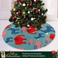 thumbnail image 6 of FMSHPON American Flag Elephant Donkey Xmas Christmas Tree Skirt Stand Mat for Holiday Party Decoration Indoor Outdoor 48 inches, 6 of 6