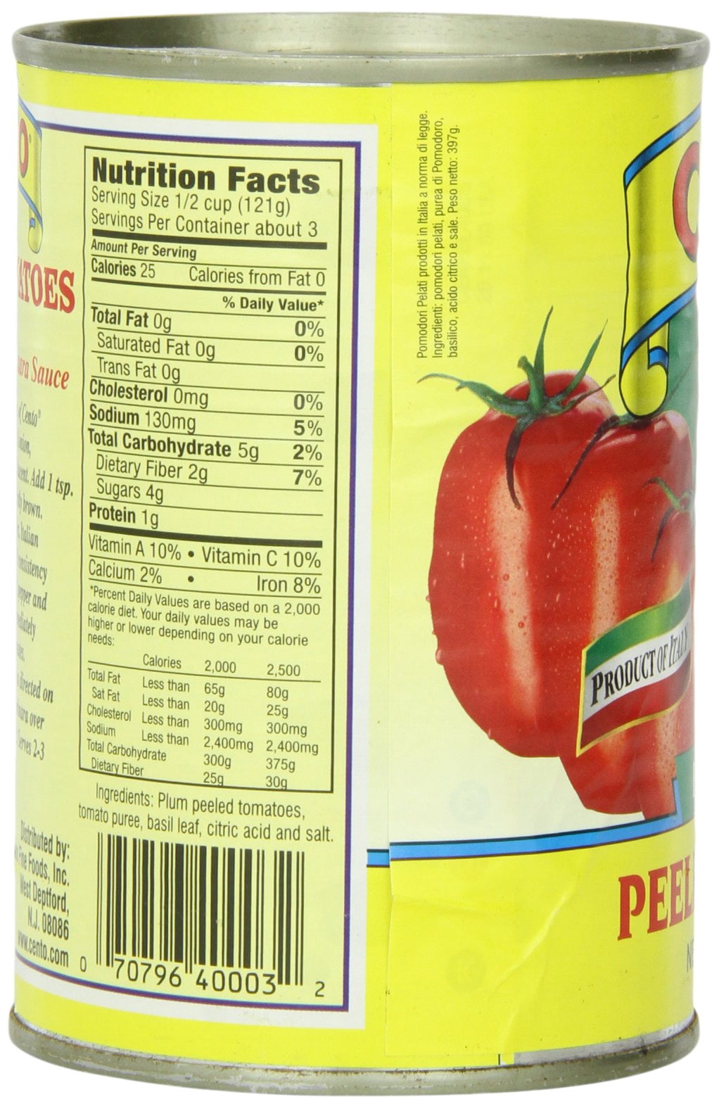 Cento Imported Italian Peeled Tomatoes, 14-Ounce Cans (Pack of 12)
