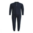 thumbnail image 3 of POINTERTECK Mens Long Sleeve Outfits Stand Collar Sweatshirt Top and Sweatpants Tracksuit Set, 3 of 9