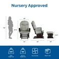 Baby Relax Huntington Glider Rocker, Gray and Espresso