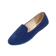 thumbnail image 2 of HTHLVMD Shiny Fabric Loafers, V-Cut Slip-On Flats, Womens Ballet Flats 2026 Pointed Toe Slip-On Dressy Flat Shoes Casual Lightweight Comfortable Business Work Loafer Shoes, Blue 6, 2 of 6