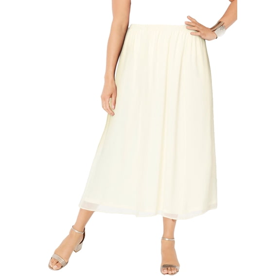 Catherines Women's Plus Size Petite Flowy Chiffon Skirt