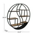 thumbnail image 4 of GDF Studio Circular Iron Floating Shelf, 6.50" x 34", Black, 4 of 6