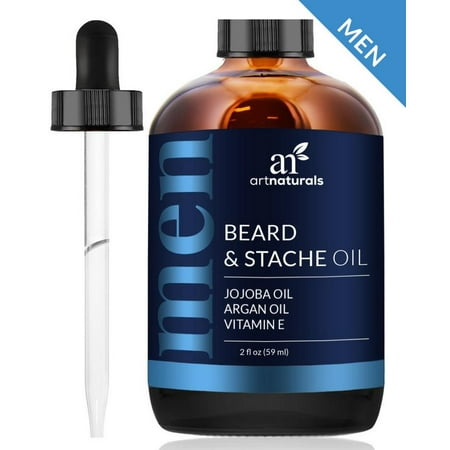 Beard & Stache Oil (2oz) - 100% Natural Grooming Conditioning Oil w/ Vitamin