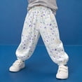 thumbnail image 5 of XUNKUSGA Girls Pants Baggy Cotton Pull Up Kids Harem Pant Breathable Tropical Print Loose Casual Trousers with Elastic Waist Long Pants for Boys Girls,Purple,6 Years, 5 of 6