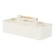 thumbnail image 2 of Caja organizadora de sobremesa con asa • Almacenamiento cosmético y teledirigido • Organizador de plástico 32x15x8cm • Beige, blanco, gris, 2 of 6