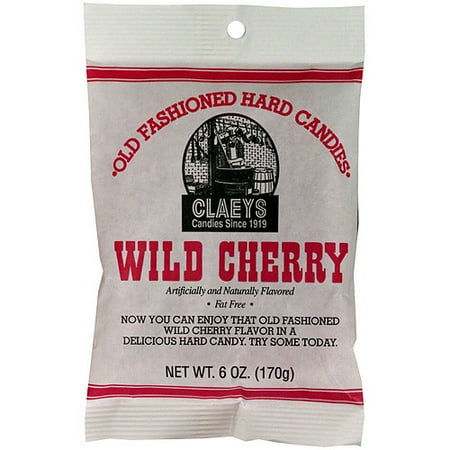 Claeys Wild Cherry Candy, 6 oz (Pack of 24)
