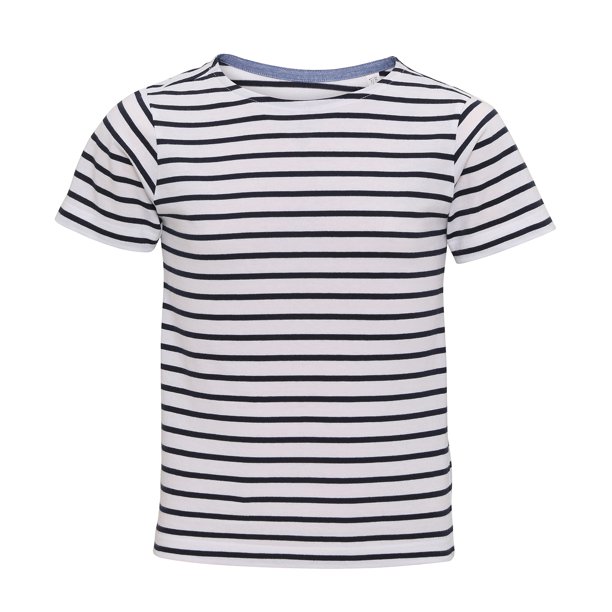 Asquith & Fox - Camiseta de manga corta modelo Mariniere Coastal para ni?os (Blanco/Azul marino) Asquith & Fox UTRW6032_whitenavy