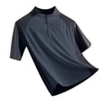 thumbnail image 2 of SAGH Pullover Golf Jacket Men Weather-Resistant Quarter Zip Athletic Tee Sun Shirts for Men Bule1 L, 2 of 5