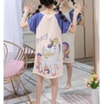 thumbnail image 3 of WIBACKER Toddler Girls Nightgowns 3-12 Years Milk Silk Short Sleeves Nightdress Kids Nightie Dress Sleepwear Pajamas, 3 of 5