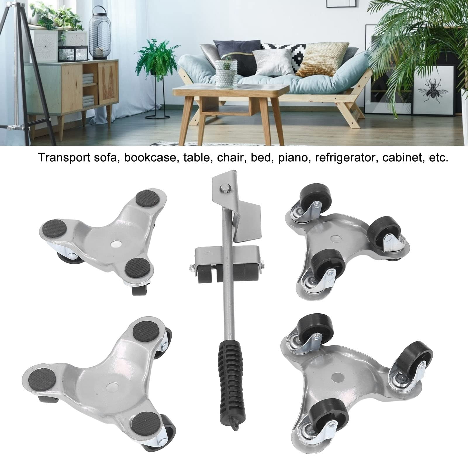 Furniture Moving Tool - Heavy Furniture Sliders - Easy Mover Tool Set for Office & Home Furniture - Heavy Lifter Moving Kit - Appliance Moving System Kit - Easy Moving Appliance Rollers