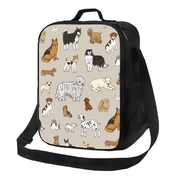Disketp Dog Animal Bolsa Térmica Estampada para Almuerzo, Lonchera para Hombres y Mujeres Adultos
