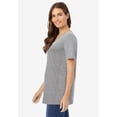 thumbnail image 2 of Woman Within Plus Size Perfect Short-Sleeve V-Neck Tee (Petite Available), 2 of 6