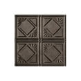 thumbnail image 1 of Fasade Easy Installation Traditional 4 Smoked Pewter Glue Up Ceiling Tile/ Ceiling Panel (12" X 12" Sample), 1 of 1