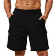 thumbnail image 3 of Yievot Men's Cargo Shorts Elastic Back Waist Knee Length Outdoor Hiking Casual Shorts with Multi Pockets, 3 of 6