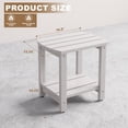 thumbnail image 4 of Adirondack Side Table, Solid Wood End Tables, Outdoor Coffee Table Porch Table Pine Wood for Patio, Backyard,Pool, Indoor Companion (Concrete Grey), 4 of 9