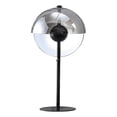 thumbnail image 2 of 24 Inch Table Lamp, Accent Round Orb Glass Metal Shade, Black, 2 of 8
