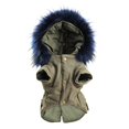 thumbnail image 1 of de perro con cuello elástica, chaqueta de invierno para mascotas S Gloria Abrigo con cuello de piel para mascotas, 1 of 8