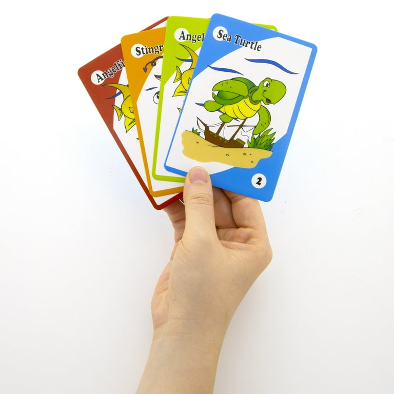 BAZIC Cards Game Go Fish, Monster Match, Old Maid, Crazy 8's (36