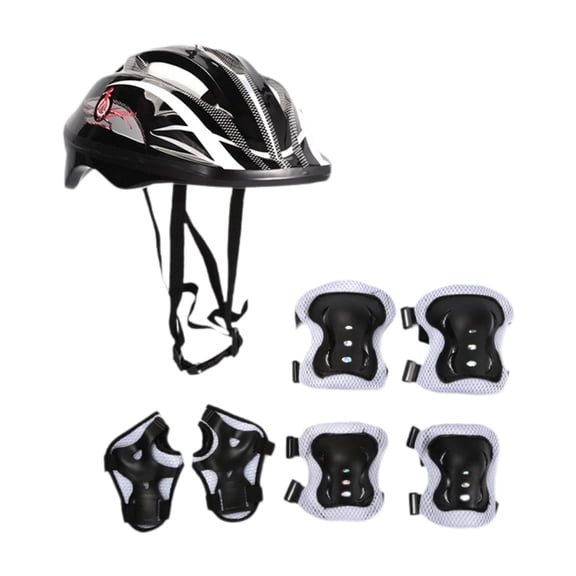 hengtong Kids Bike Skating Helmet for Cycling Roller Skating Multi Sports Black